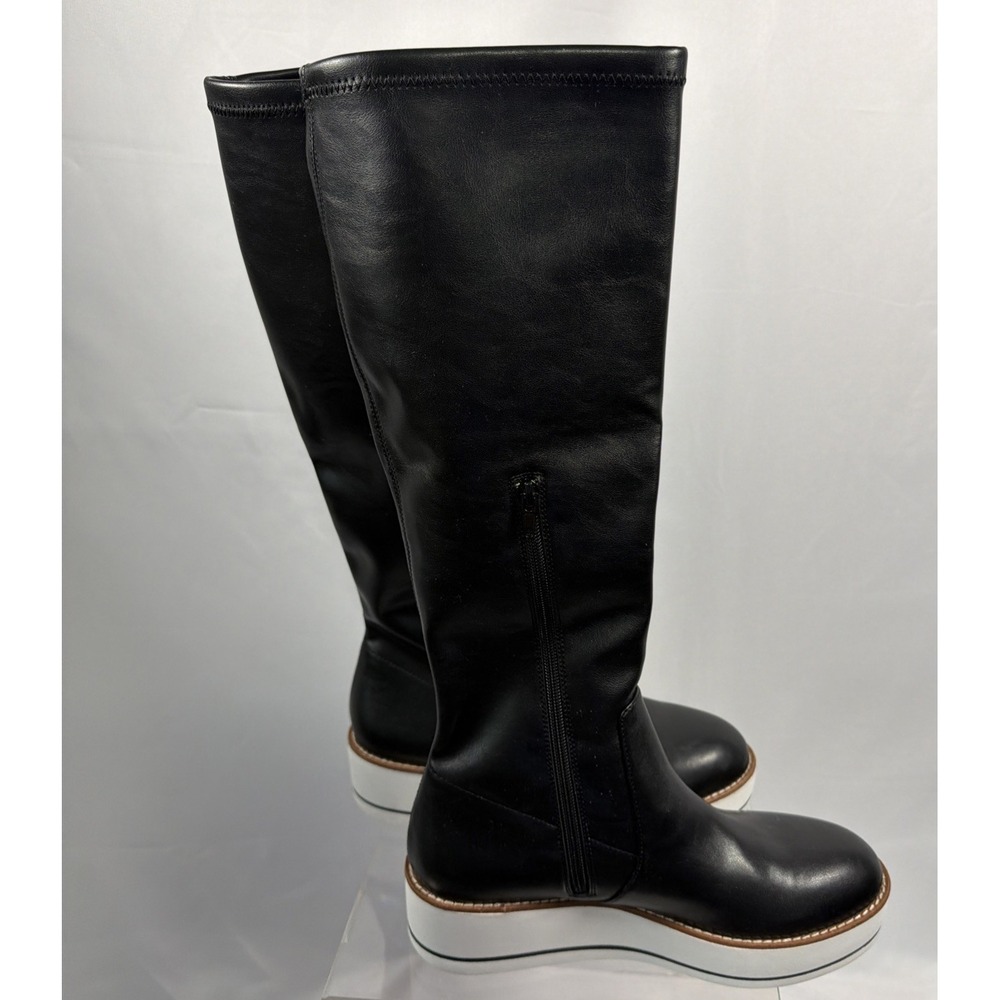 NWB Silent D Nadia Black Stretch Knee High Platform Boots size 8.5/9 gothcore